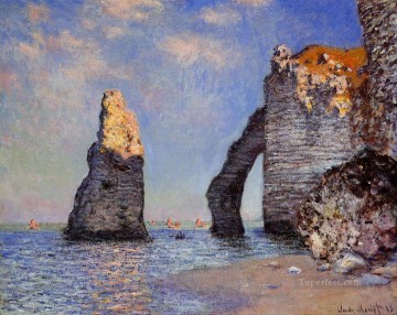 La Aguja de la Roca y la Porte d Aval Claude Monet Pinturas al óleo